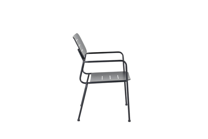 Venture Home Nicke Dining Chair W. Armrest 2-pack - Black Steel