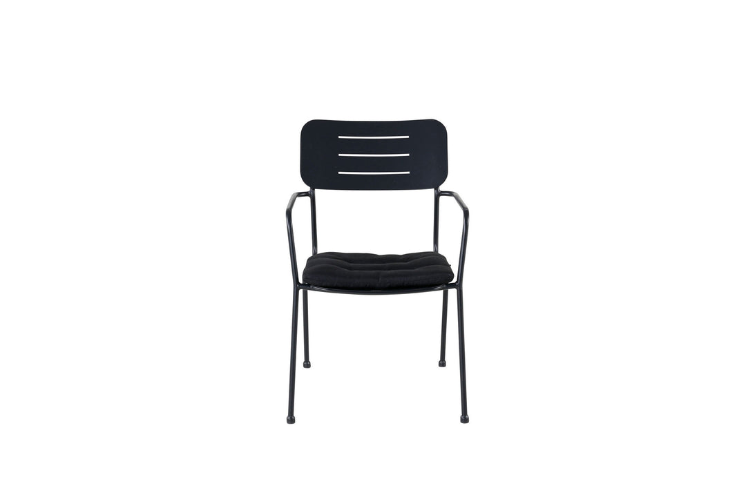 Venture Home Nicke Dining Chair W. Armrest 2-pack - Black Steel