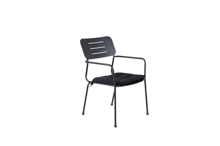 Venture Home Nicke Dining Chair W. Armrest 2-pack - Black Steel