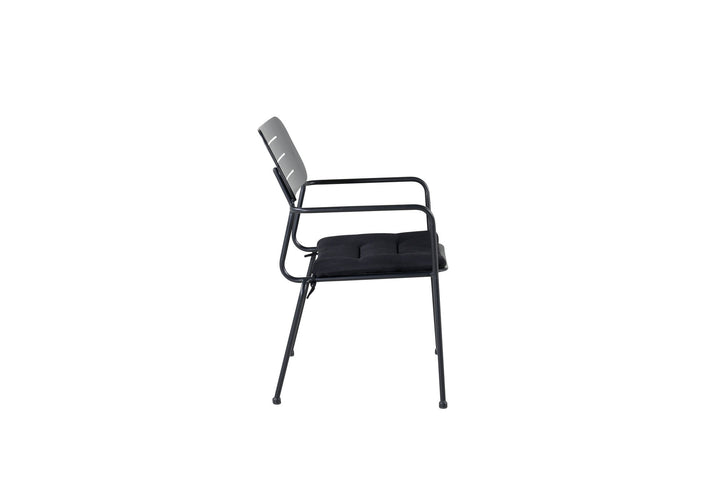 Venture Home Nicke Dining Chair W. Armrest 2-pack - Black Steel