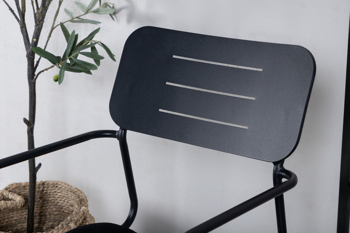 Venture Home Nicke Dining Chair W. Armrest 2-pack - Black Steel