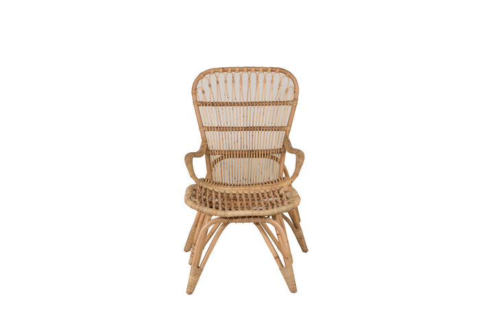 Venture Home Ella Lounge Chair - rattan / Offwhite Cushion. inc. Ottoman