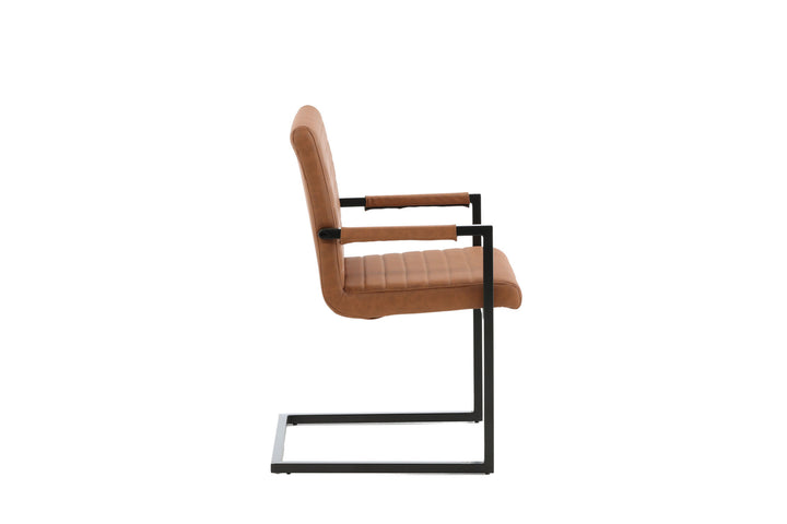 Venture Home Art Karmstol 2-pack - Svart / Brun PU