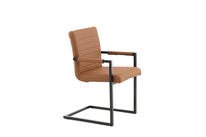 Venture Home Art Karmstol 2-pack - Svart / Brun PU