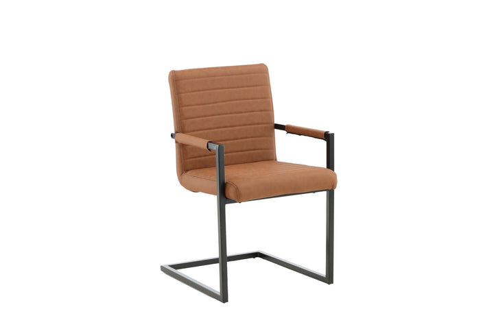 Venture Home Art Karmstol 2-pack - Svart / Brun PU
