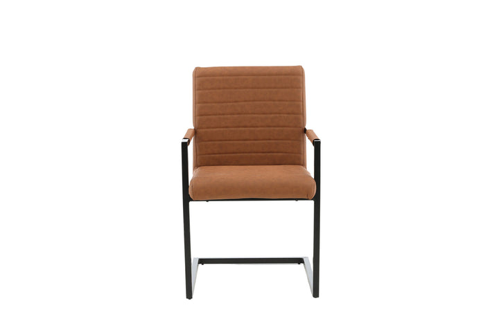 Venture Home Art Karmstol 2-pack - Svart / Brun PU