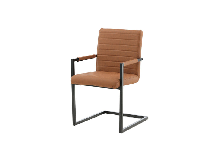 Venture Home Art Karmstol 2-pack - Svart / Brun PU