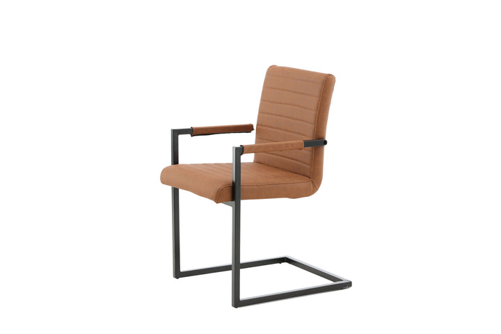 Venture Home Art Karmstol 2-pack - Svart / Brun PU