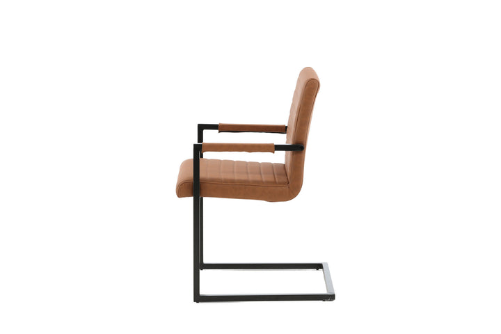 Venture Home Art Karmstol 2-pack - Svart / Brun PU