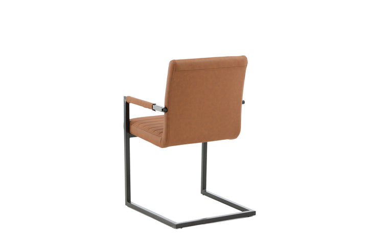 Venture Home Art Karmstol 2-pack - Svart / Brun PU