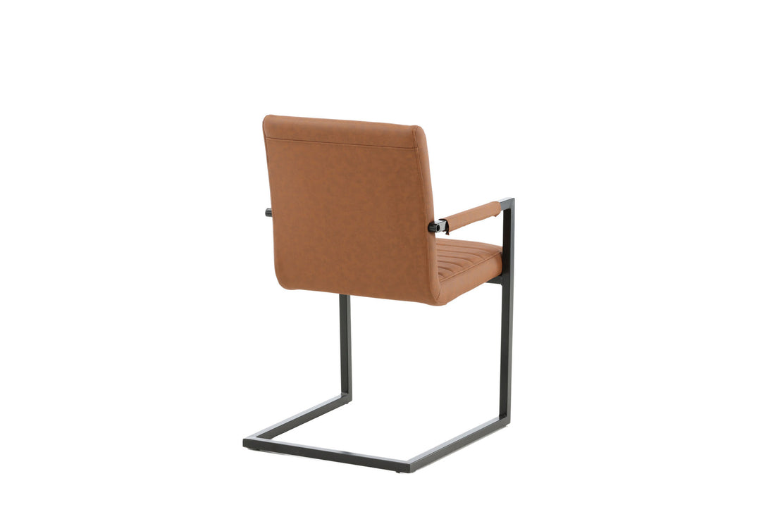 Venture Home Art Karmstol 2-pack - Svart / Brun PU