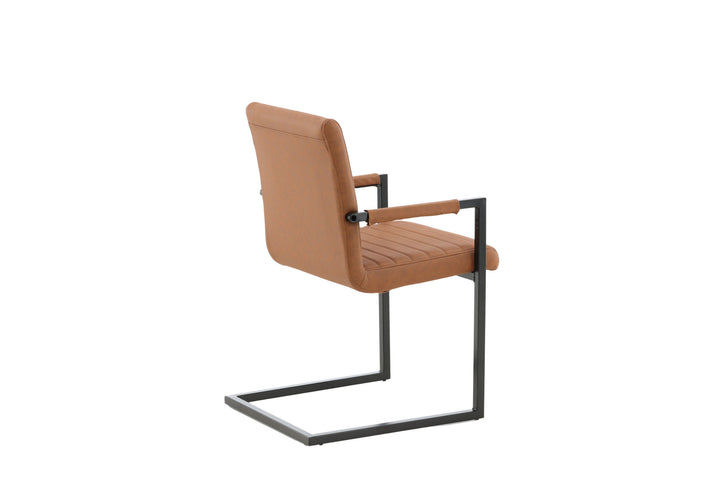 Venture Home Art Karmstol 2-pack - Svart / Brun PU