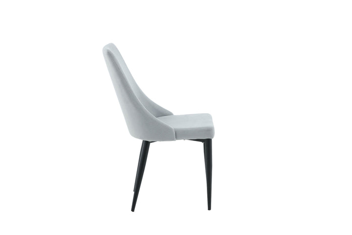 Venture Home Leone Dining Chair 2-pack - Black Legs / Light Grey Corduroy Ersätts av 27701-995