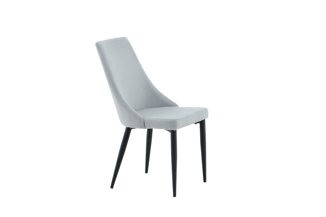 Venture Home Leone Dining Chair 2-pack - Black Legs / Light Grey Corduroy Ersätts av 27701-995