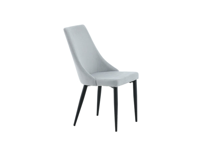 Venture Home Leone Dining Chair 2-pack - Black Legs / Light Grey Corduroy Ersätts av 27701-995
