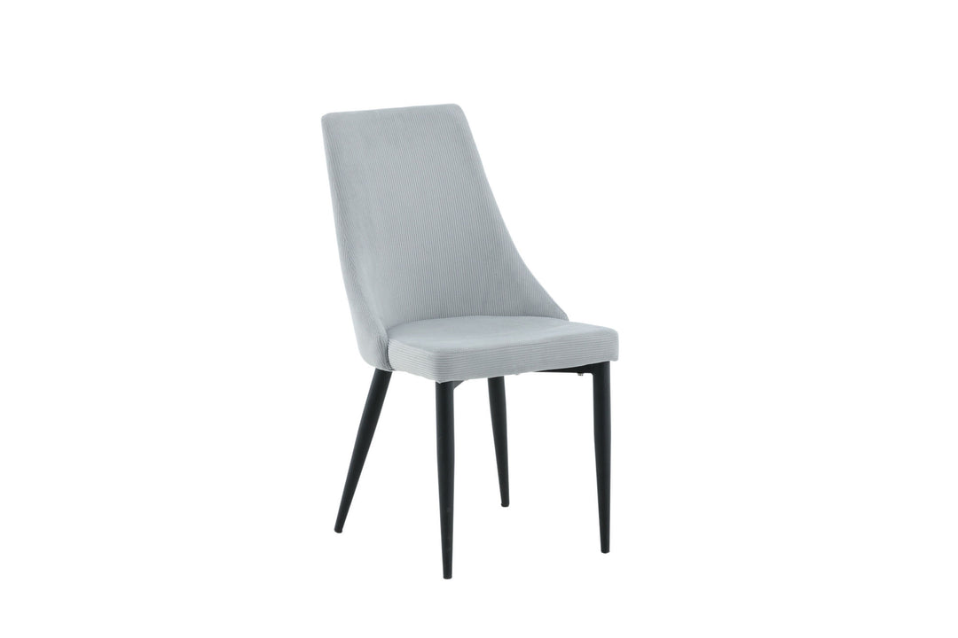 Venture Home Leone Dining Chair 2-pack - Black Legs / Light Grey Corduroy Ersätts av 27701-995