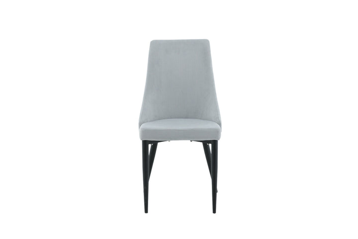 Venture Home Leone Dining Chair 2-pack - Black Legs / Light Grey Corduroy Ersätts av 27701-995
