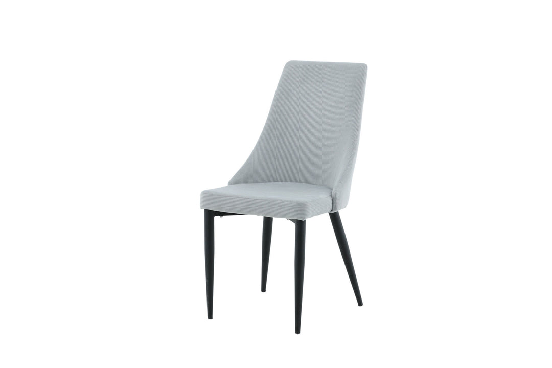 Venture Home Leone Dining Chair 2-pack - Black Legs / Light Grey Corduroy Ersätts av 27701-995
