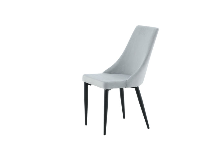 Venture Home Leone Dining Chair 2-pack - Black Legs / Light Grey Corduroy Ersätts av 27701-995