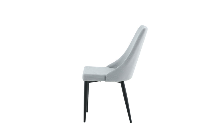Venture Home Leone Dining Chair 2-pack - Black Legs / Light Grey Corduroy Ersätts av 27701-995