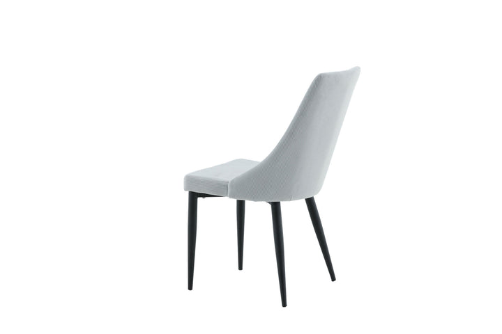 Venture Home Leone Dining Chair 2-pack - Black Legs / Light Grey Corduroy Ersätts av 27701-995