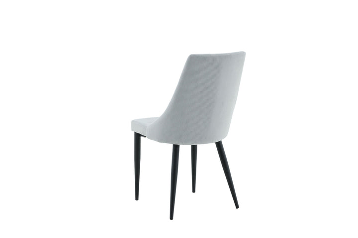 Venture Home Leone Dining Chair 2-pack - Black Legs / Light Grey Corduroy Ersätts av 27701-995