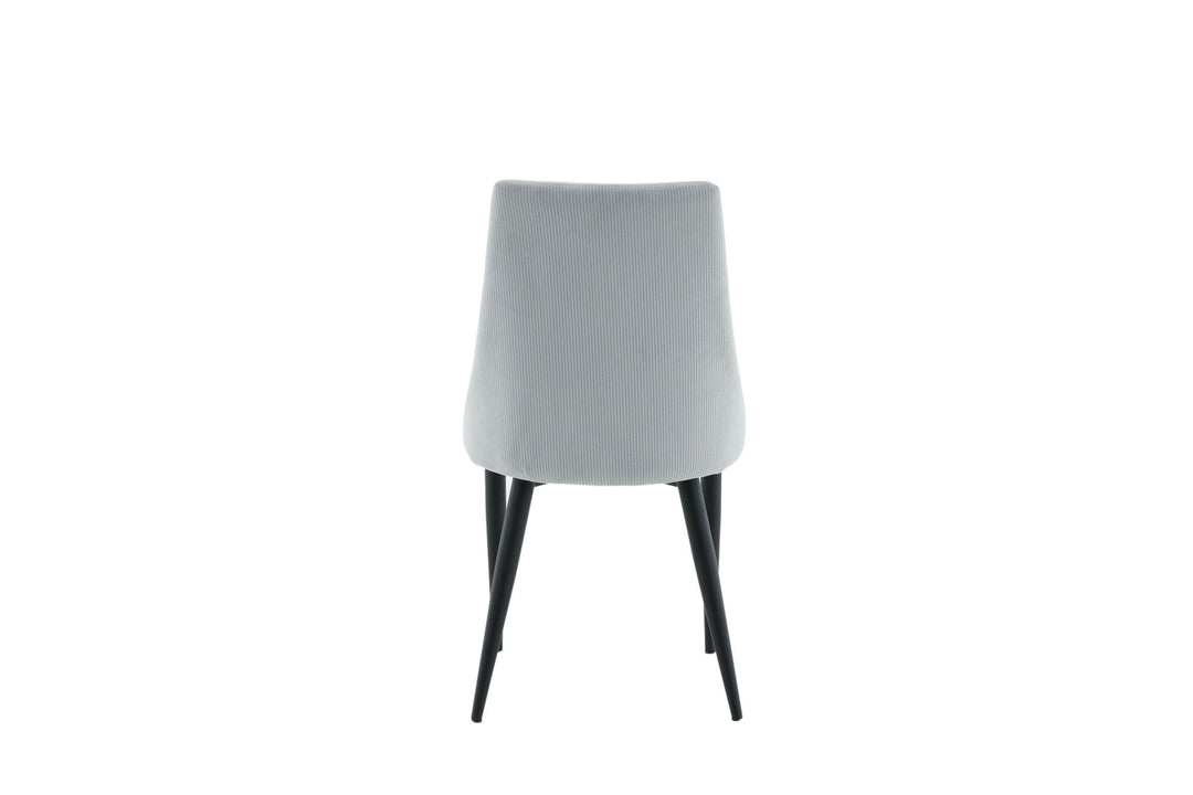Venture Home Leone Dining Chair 2-pack - Black Legs / Light Grey Corduroy Ersätts av 27701-995