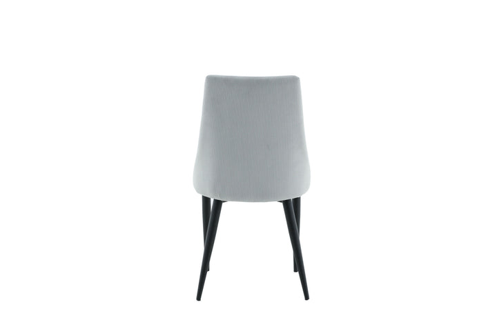 Venture Home Leone Dining Chair 2-pack - Black Legs / Light Grey Corduroy Ersätts av 27701-995