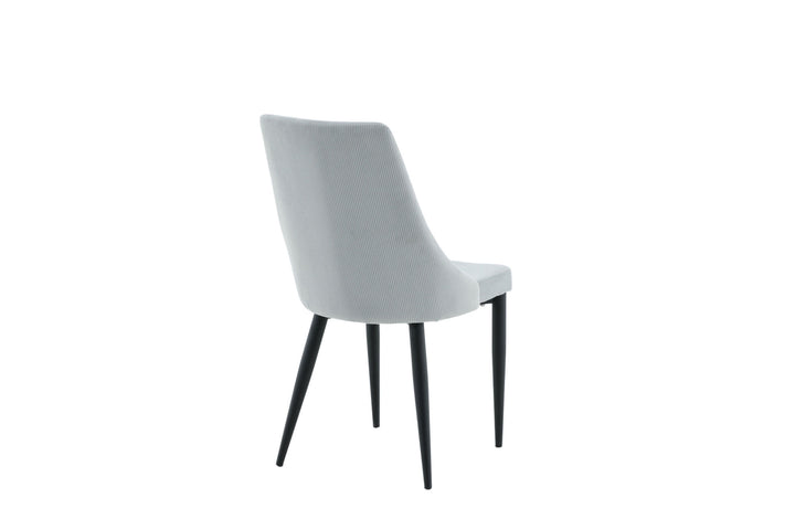 Venture Home Leone Dining Chair 2-pack - Black Legs / Light Grey Corduroy Ersätts av 27701-995