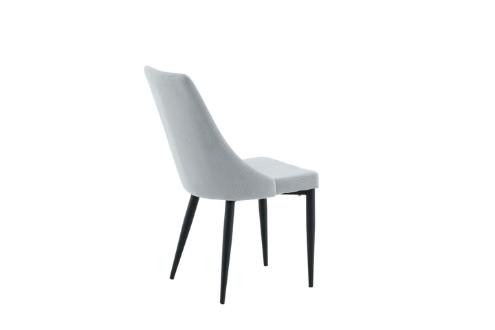 Venture Home Leone Dining Chair 2-pack - Black Legs / Light Grey Corduroy Ersätts av 27701-995