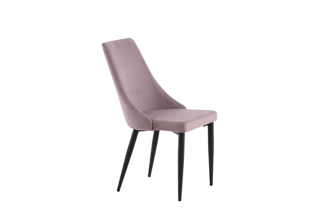Venture Home Leone Dining Chair 2-pack - Black Legs / Dusty PinkCorduroy Ersätts av 27701-999
