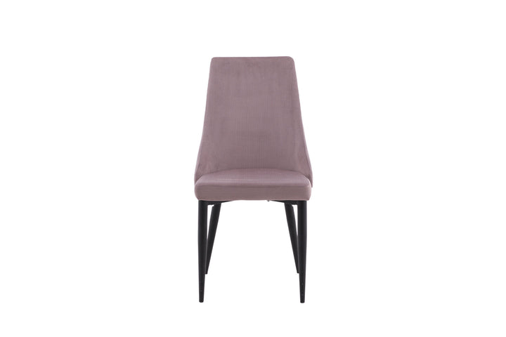 Venture Home Leone Dining Chair 2-pack - Black Legs / Dusty PinkCorduroy Ersätts av 27701-999