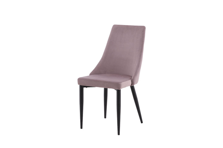 Venture Home Leone Dining Chair 2-pack - Black Legs / Dusty PinkCorduroy Ersätts av 27701-999