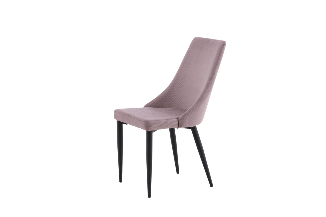 Venture Home Leone Dining Chair 2-pack - Black Legs / Dusty PinkCorduroy Ersätts av 27701-999