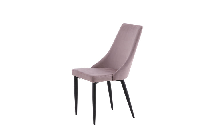 Venture Home Leone Dining Chair 2-pack - Black Legs / Dusty PinkCorduroy Ersätts av 27701-999