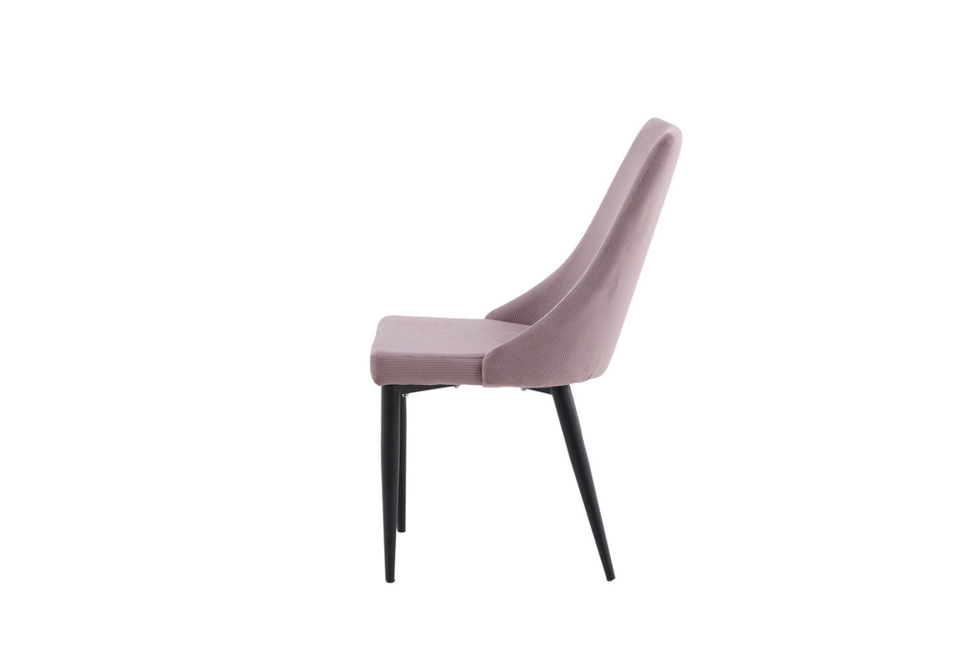 Venture Home Leone Dining Chair 2-pack - Black Legs / Dusty PinkCorduroy Ersätts av 27701-999