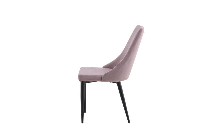 Venture Home Leone Dining Chair 2-pack - Black Legs / Dusty PinkCorduroy Ersätts av 27701-999