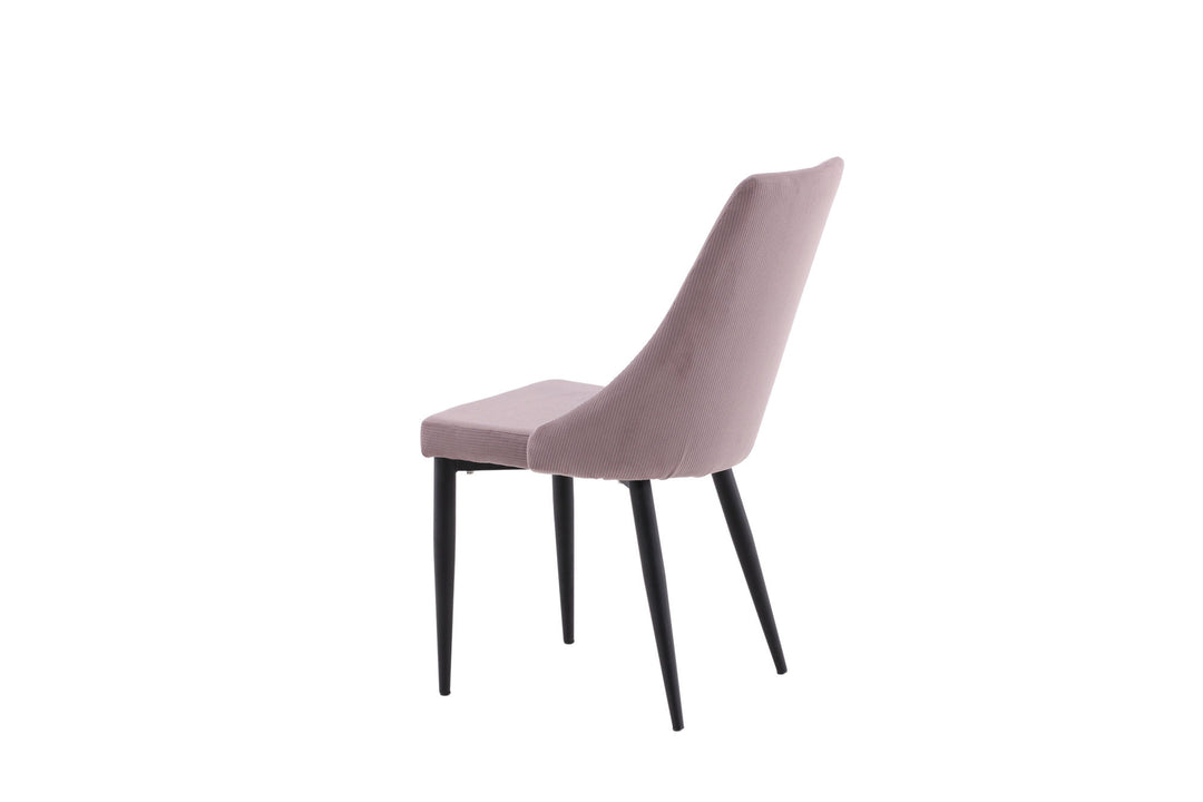 Venture Home Leone Dining Chair 2-pack - Black Legs / Dusty PinkCorduroy Ersätts av 27701-999