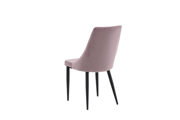 Venture Home Leone Dining Chair 2-pack - Black Legs / Dusty PinkCorduroy Ersätts av 27701-999