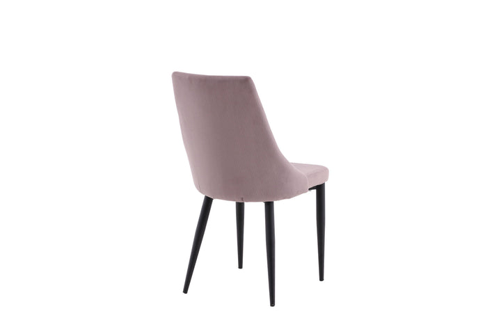 Venture Home Leone Dining Chair 2-pack - Black Legs / Dusty PinkCorduroy Ersätts av 27701-999