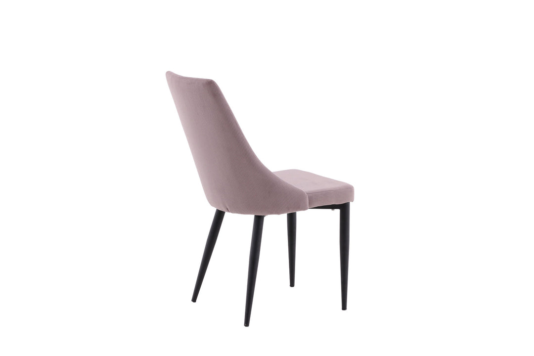 Venture Home Leone Dining Chair 2-pack - Black Legs / Dusty PinkCorduroy Ersätts av 27701-999