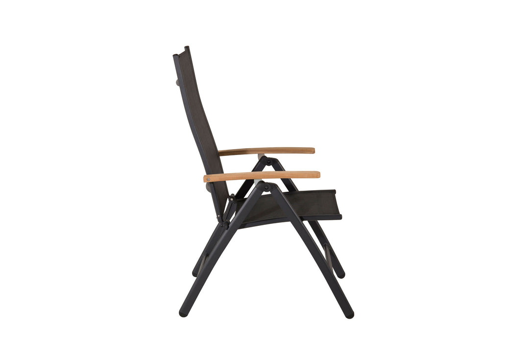 Venture Home Panama Light 5-pos Chair 2-pack Black / Black