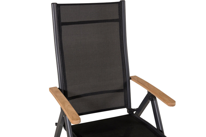 Venture Home Panama Light 5-pos Chair 2-pack Black / Black