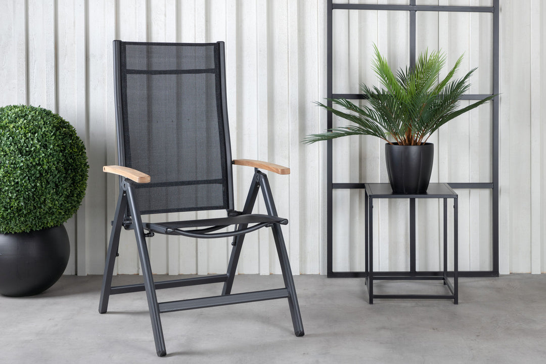 Venture Home Panama Light 5-pos Chair 2-pack Black / Black