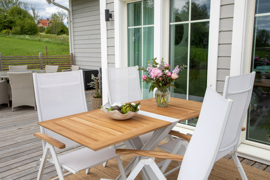 Venture Home Panama Light 5-positions stol 2-pak hvid / hvid