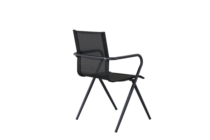 Venture Home Alina Dining Chair 6-pack - Black Alu / Black Textilene (Stackable Chair)