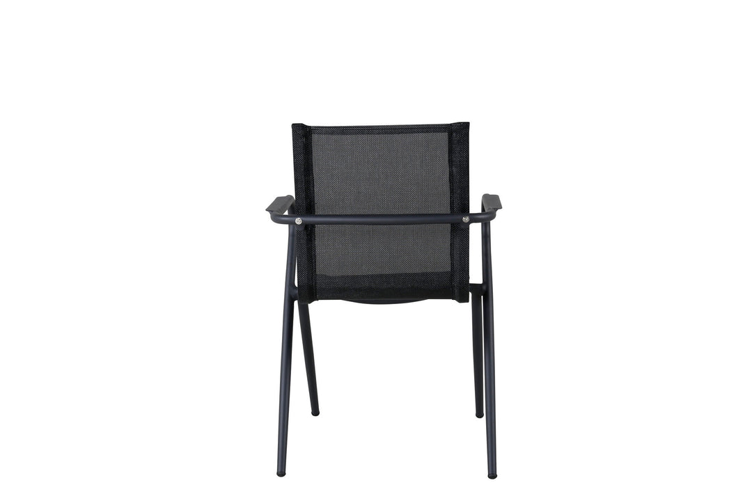 Venture Home Alina Dining Chair 6-pack - Black Alu / Black Textilene (Stackable Chair)