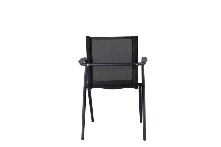 Venture Home Alina Dining Chair 6-pack - Black Alu / Black Textilene (Stackable Chair)