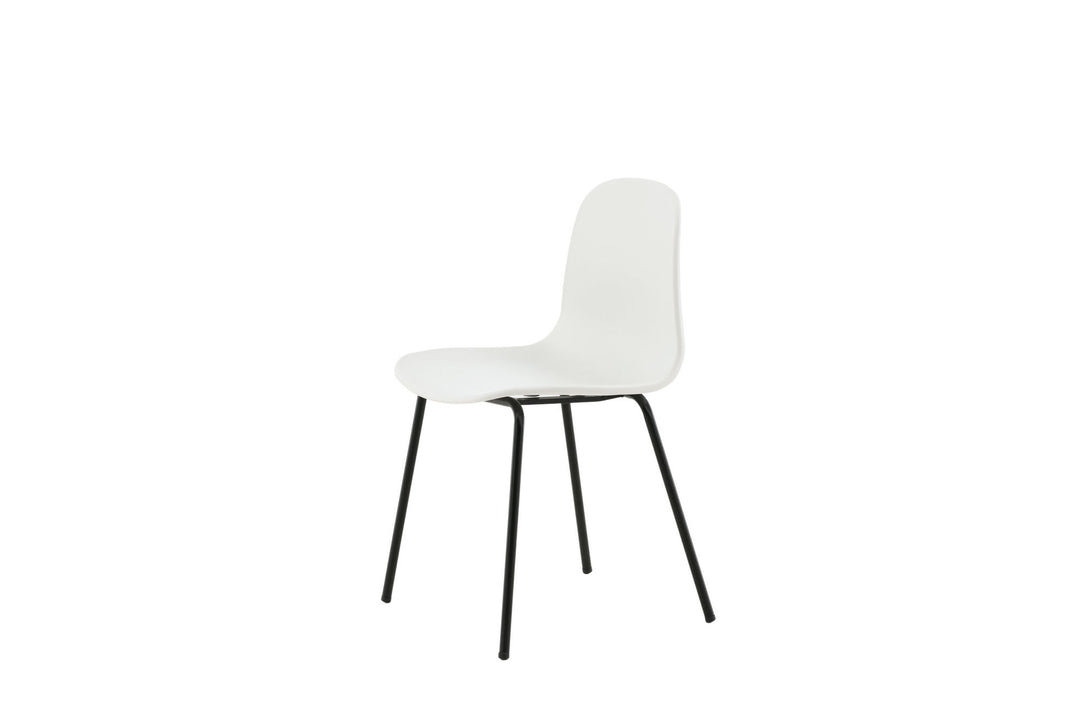 Venture Home Arctic Dining Chair 2-pack - Black Legs - White Plastic