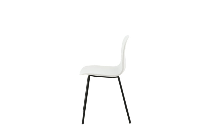 Venture Home Arctic Dining Chair 2-pack - Black Legs - White Plastic